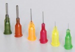 Blunt end stainless steel dispensing needle
